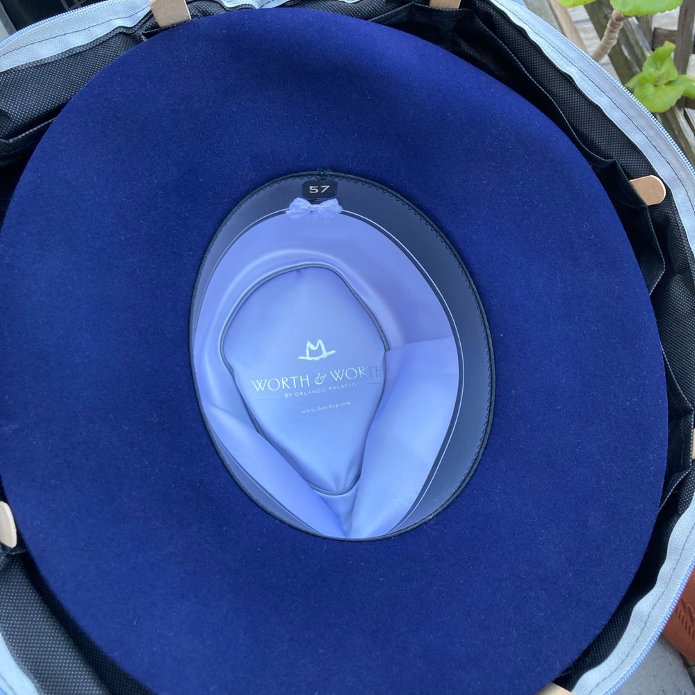 Worth & Worth Vagabond Felt Fedora Hat in Electric Blue - NWOT - Picture 15 of 16